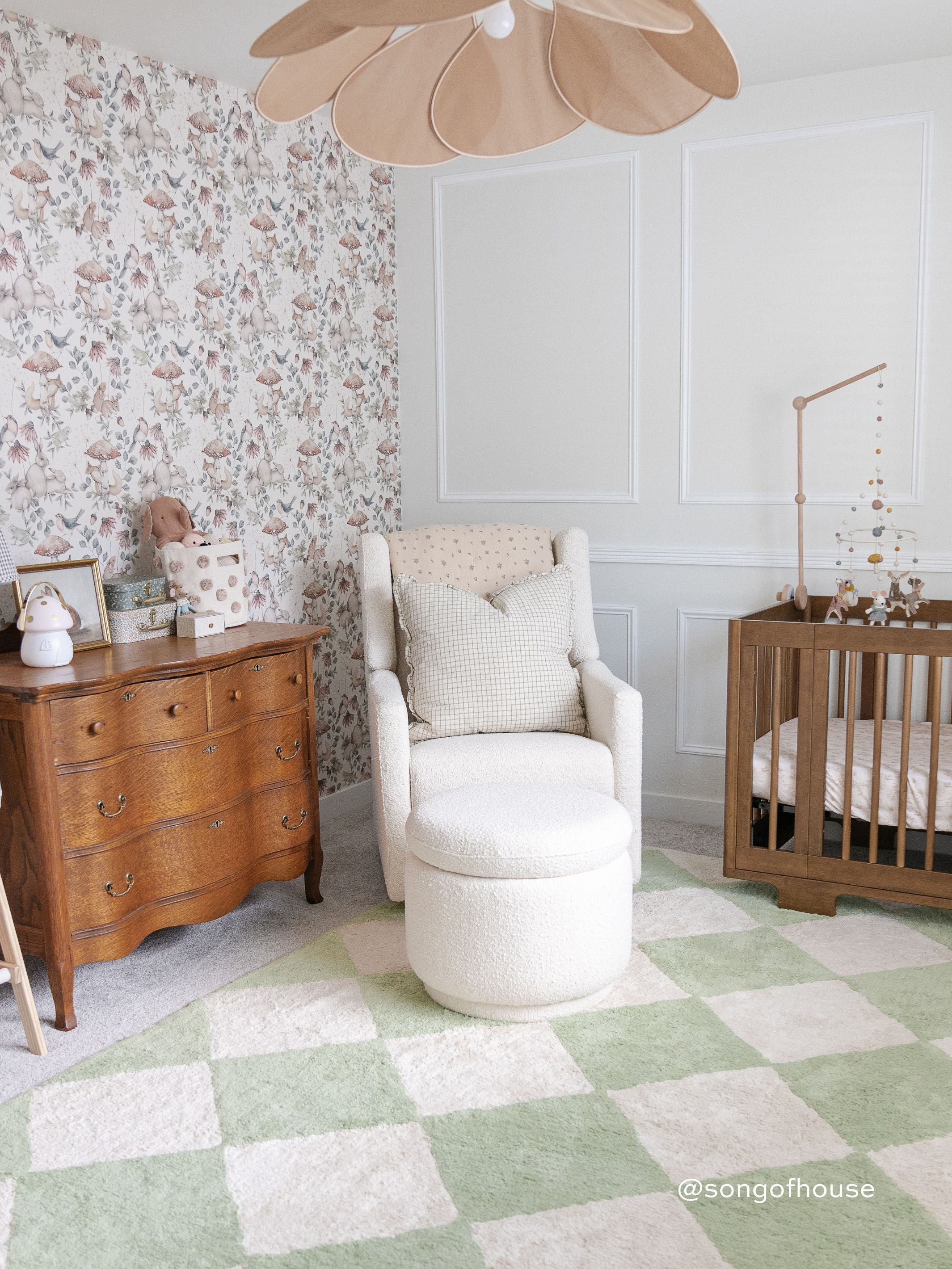 Sage Green Checker Rug