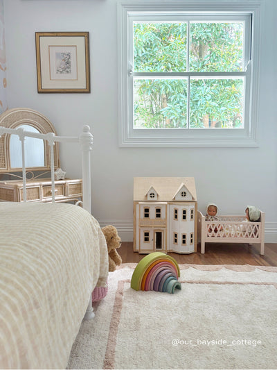 Dusty Coral Scallop Rug