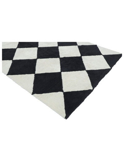 Black Checker Rug