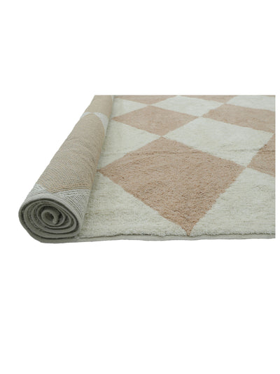 Dusty Coral Checker Rug