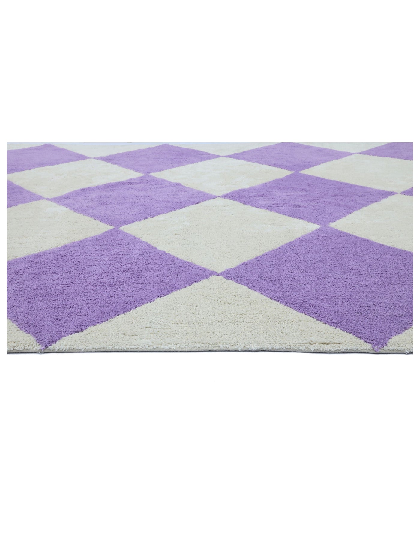 Lavender Purple Checker Rug