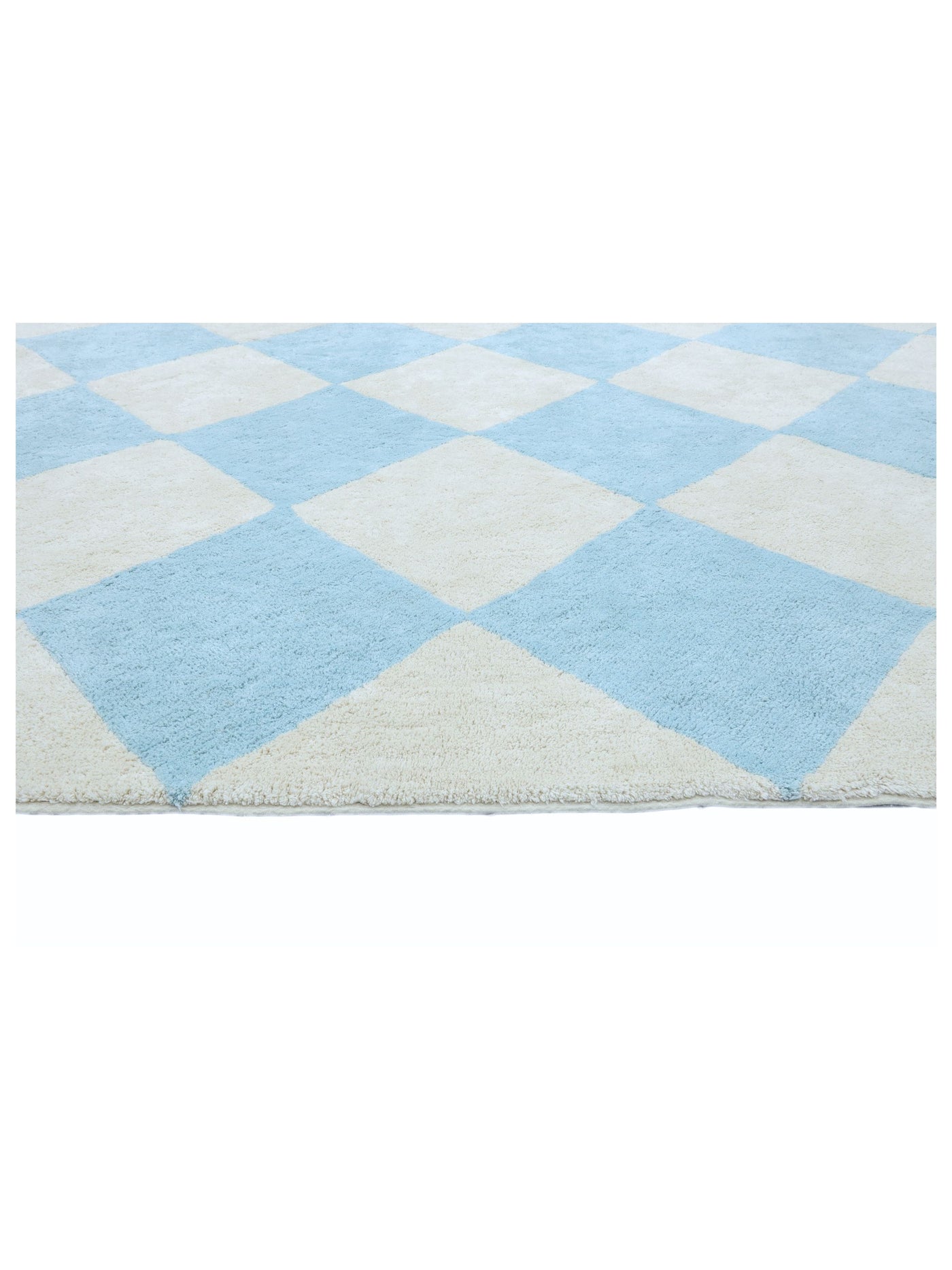 Sky Blue Checker Rug – Hunter & Nomad