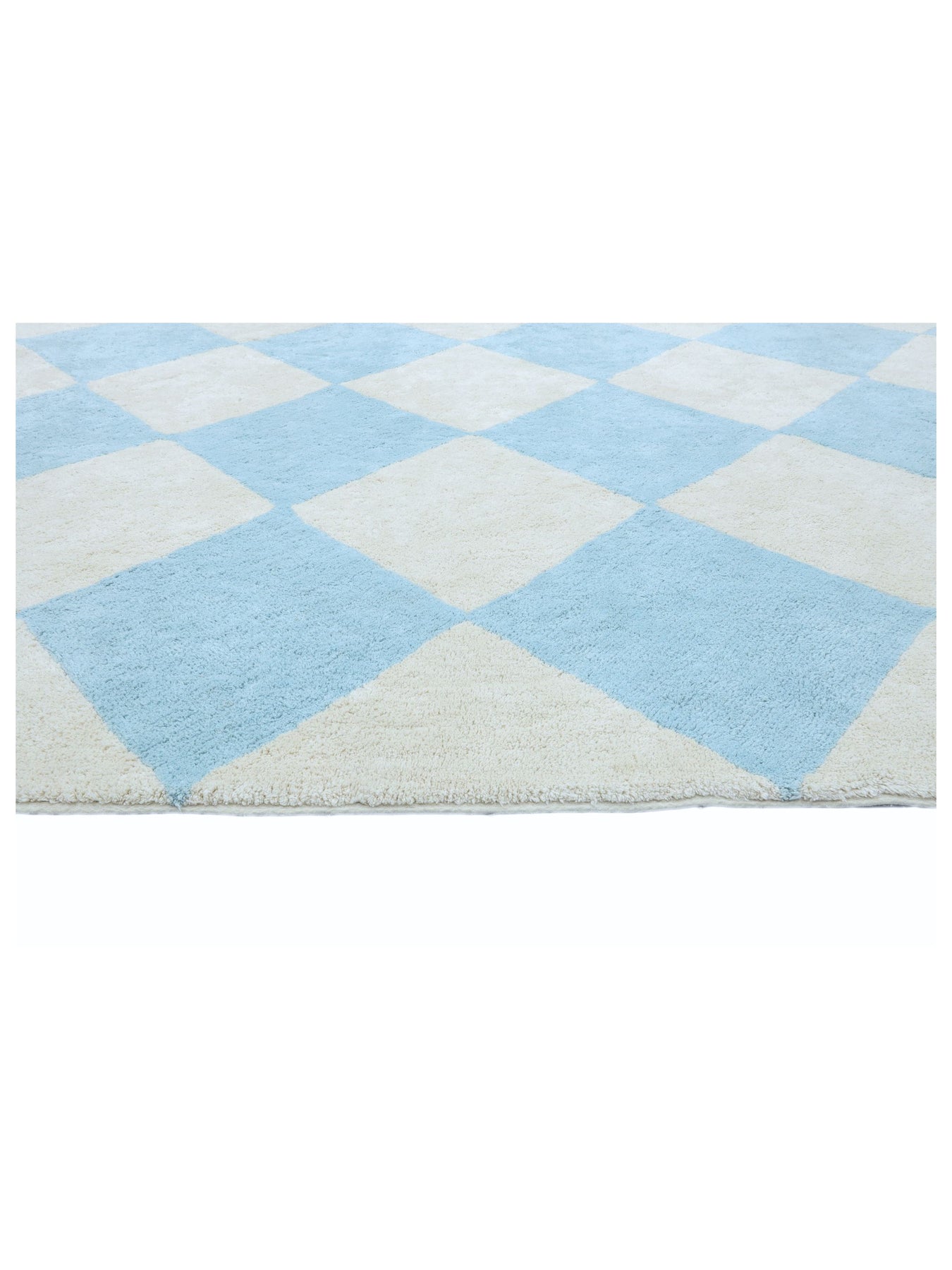 Large Check Blue Rug Sky Blue Checker Rug – Hunter & Nomad