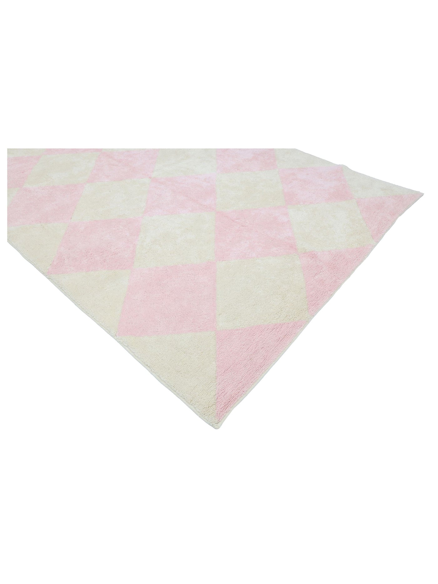 Soft Pink Checker Rug