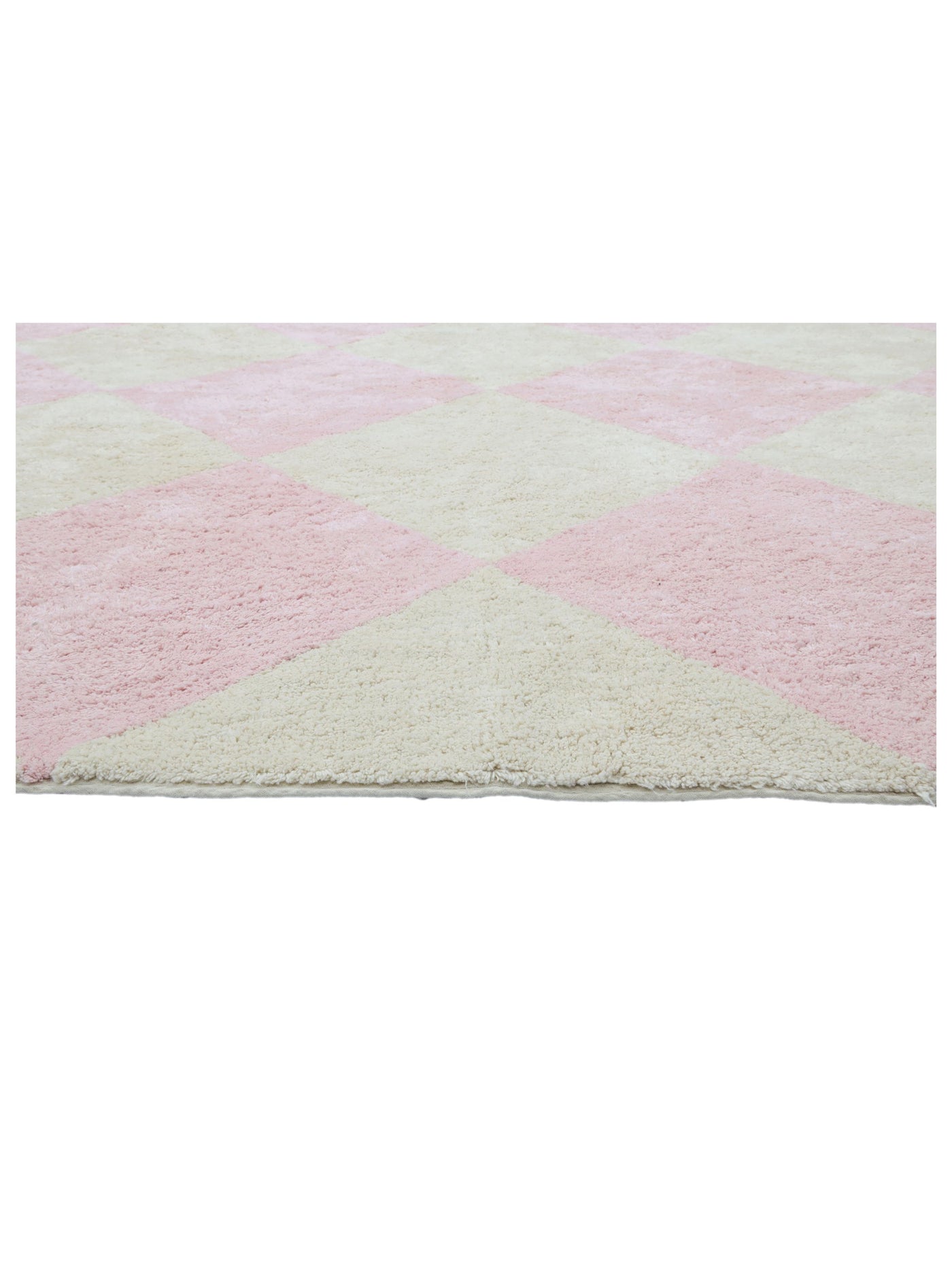 Soft Pink Checker Rug