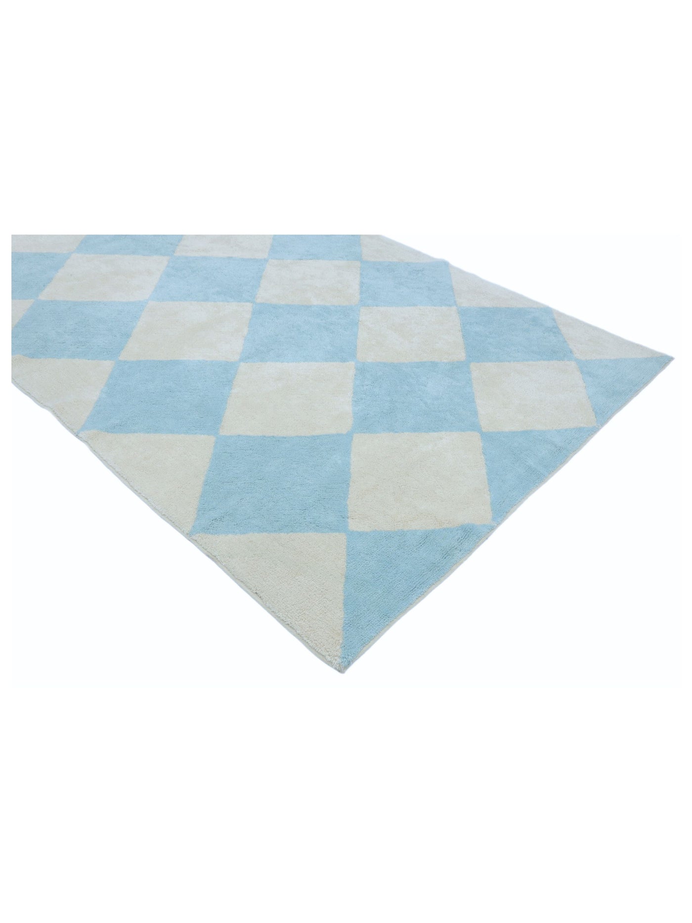 Sky Blue Checker Rug – Hunter & Nomad