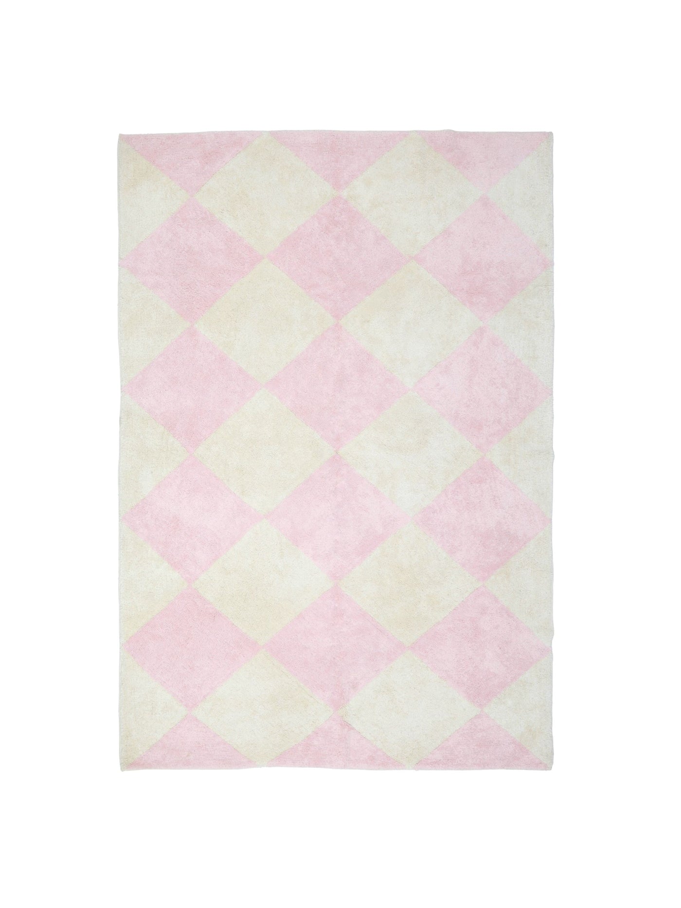 Soft Pink Checker Rug โ Hunter & Nomad