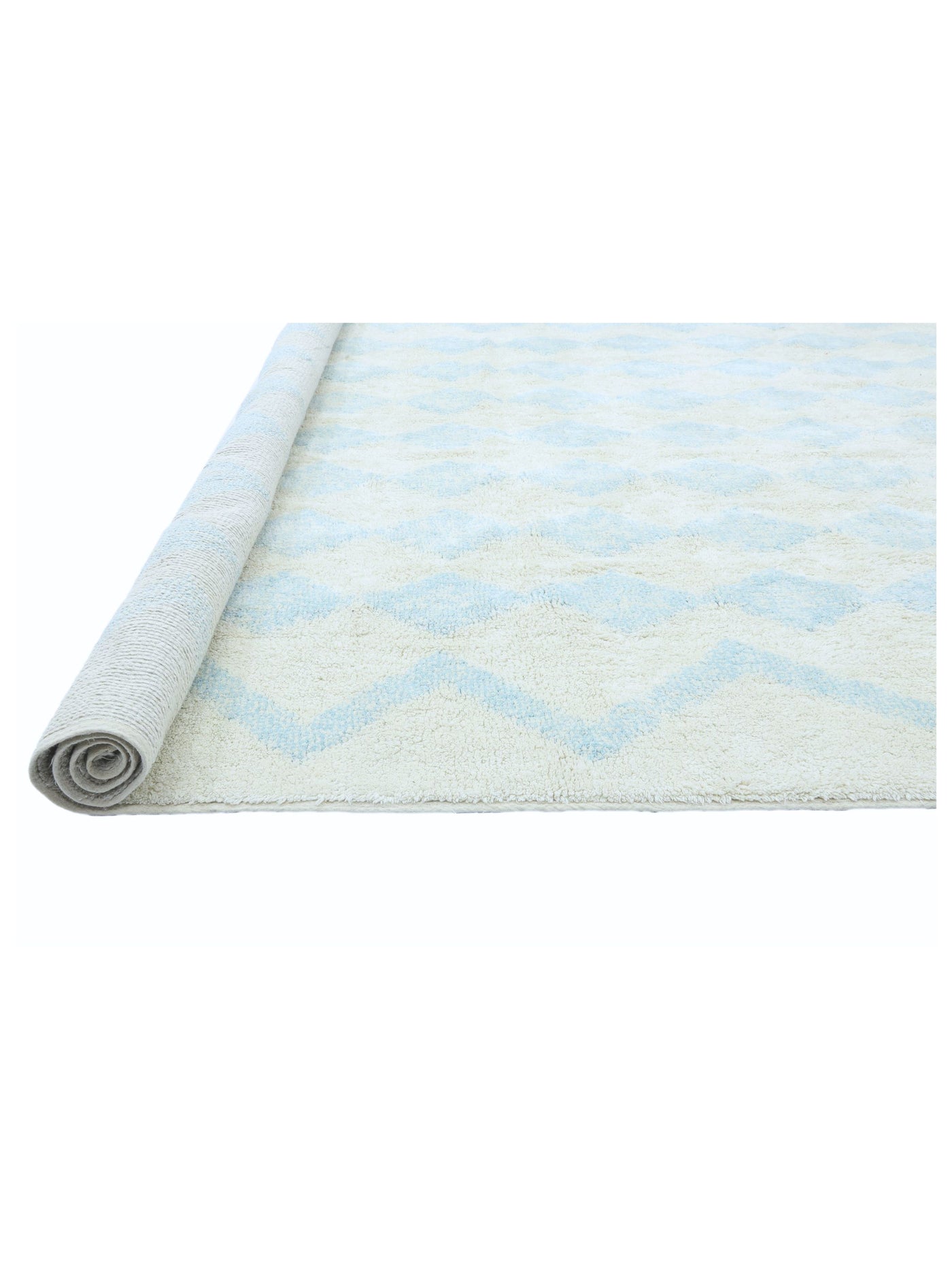 Sky Blue Diamond Rug