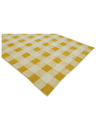 Mustard Yellow Gingham Rug