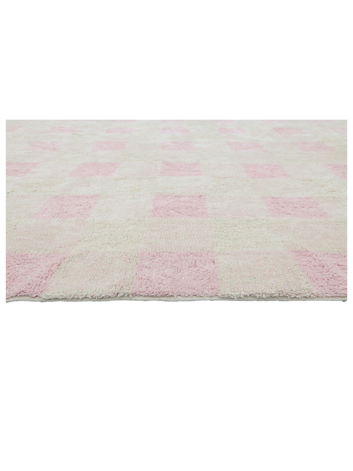 Soft Pink Gingham Rug