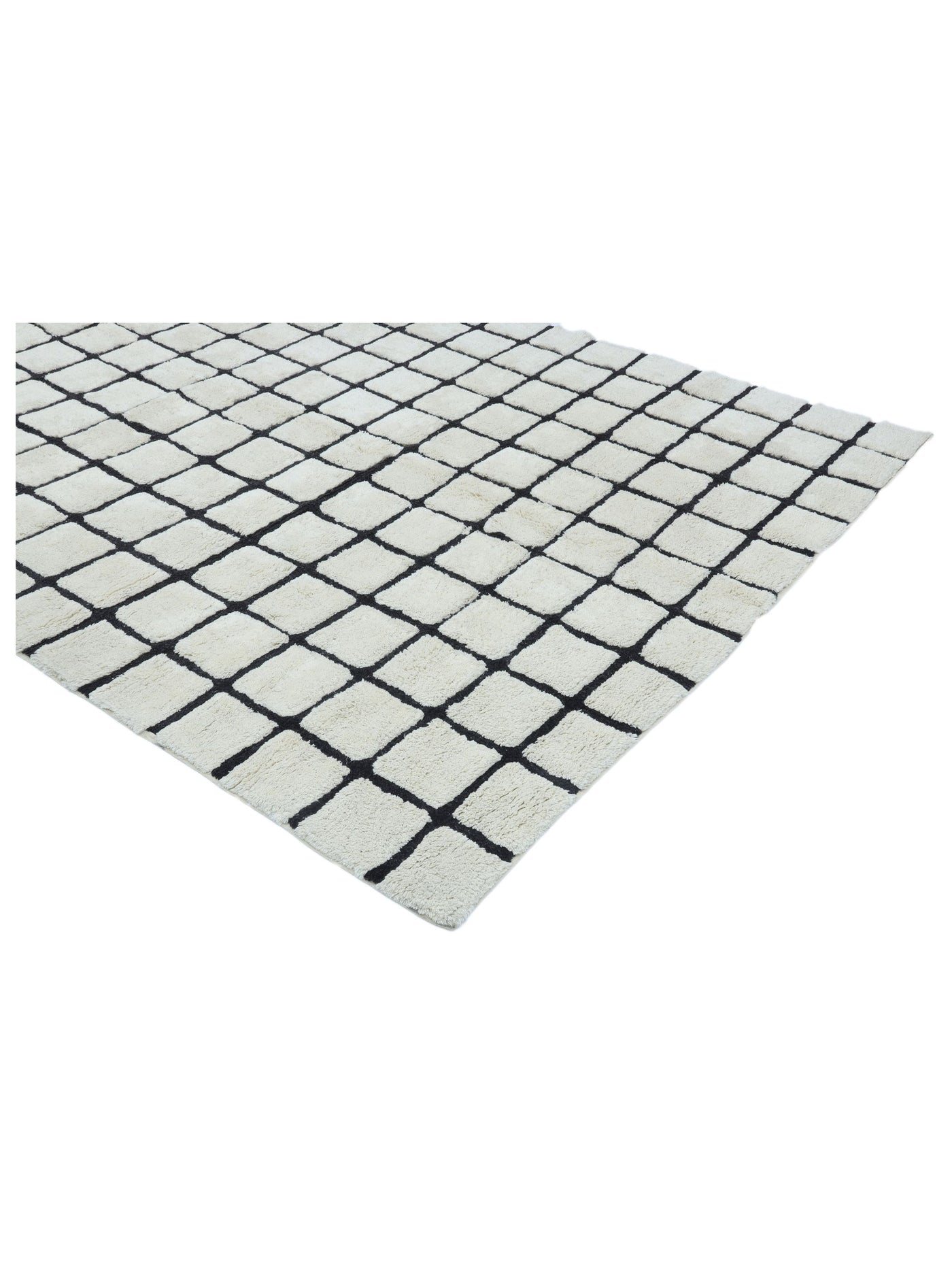 Black Grid Rug