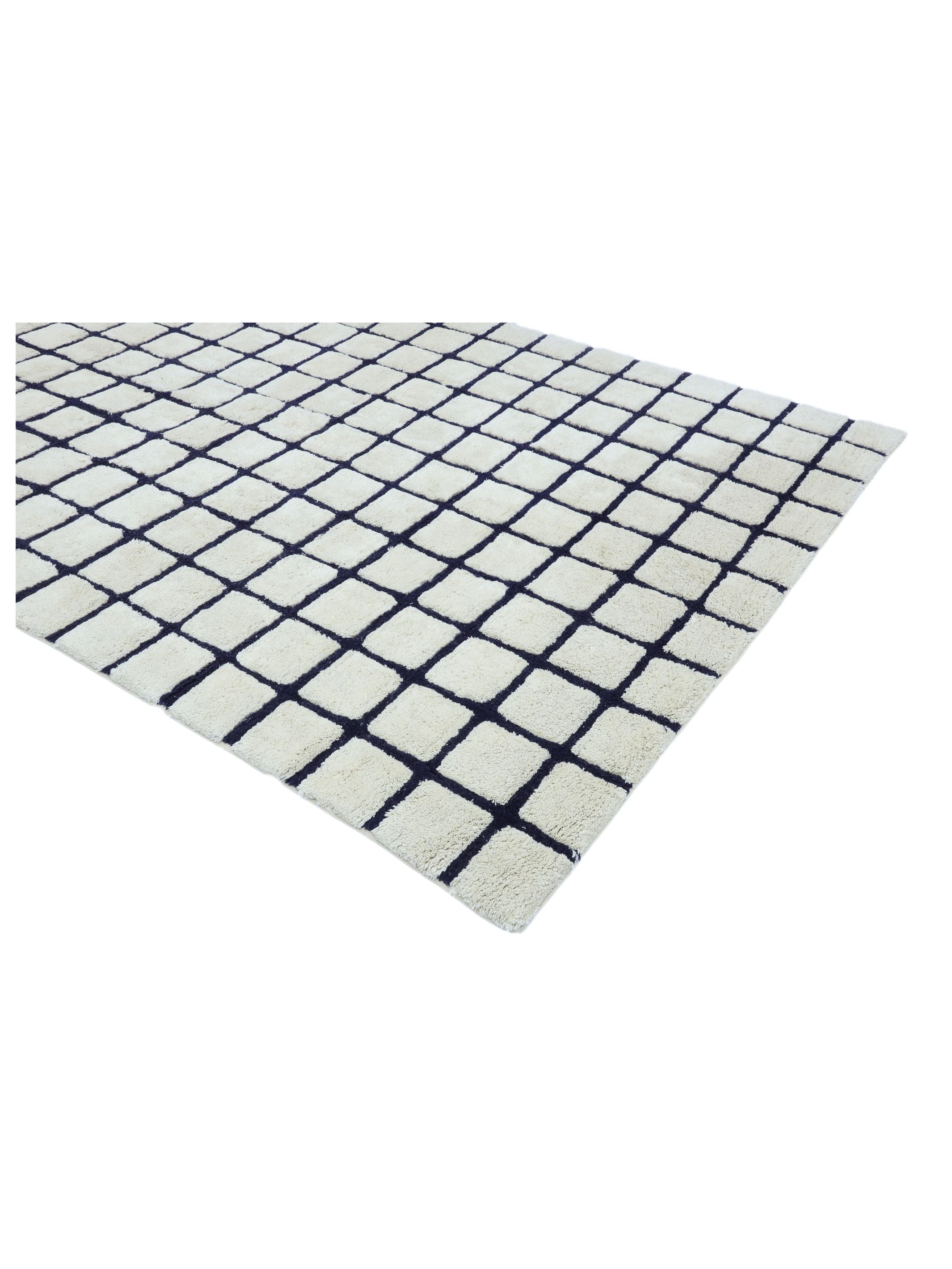 Dark Blue Grid Rug LAST PIECE - 160x230cm