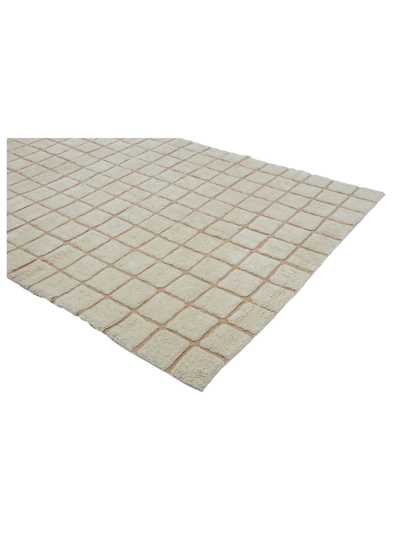 Dusty Coral Grid Rug