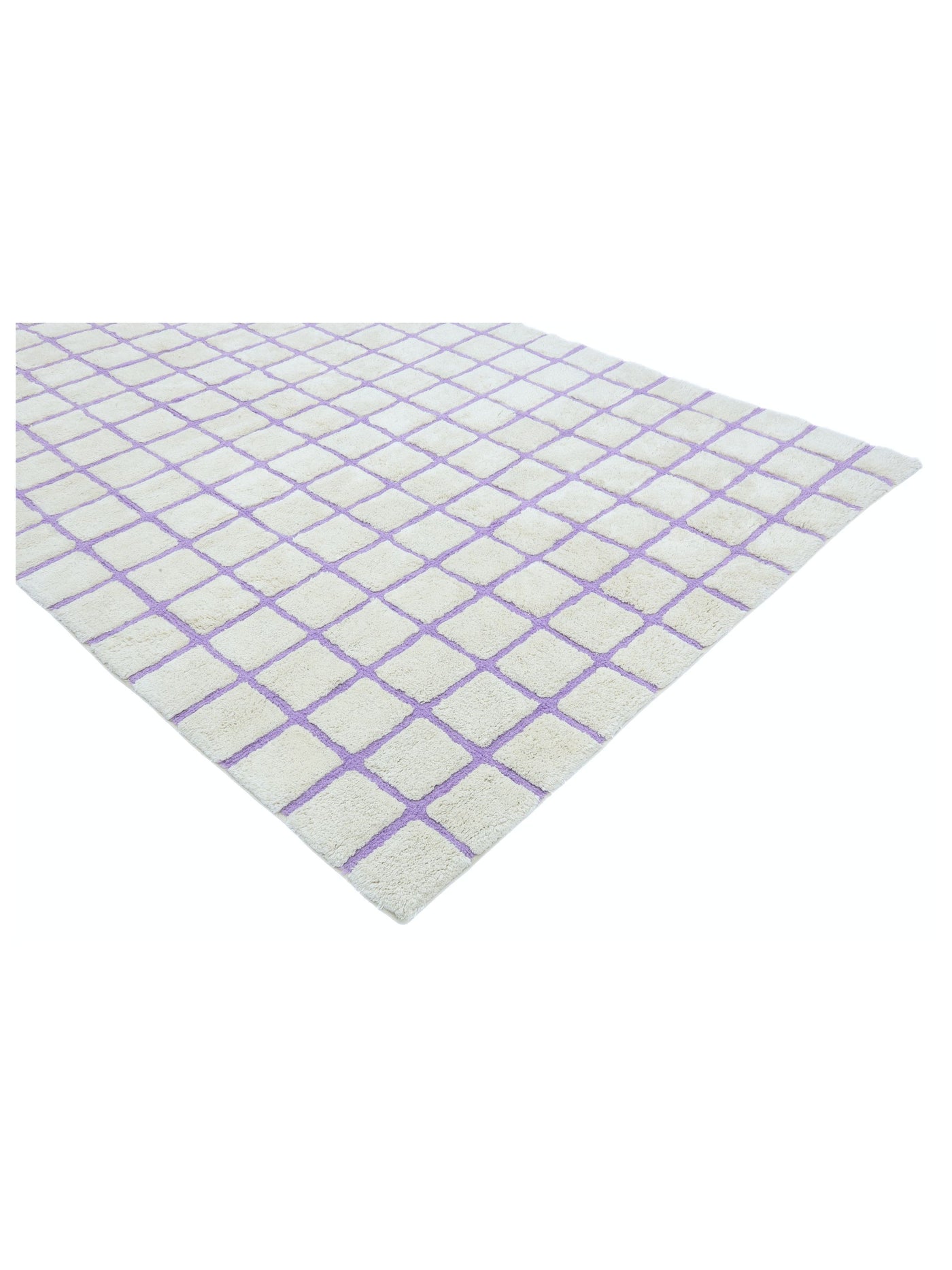 Lavender Purple Grid Rug