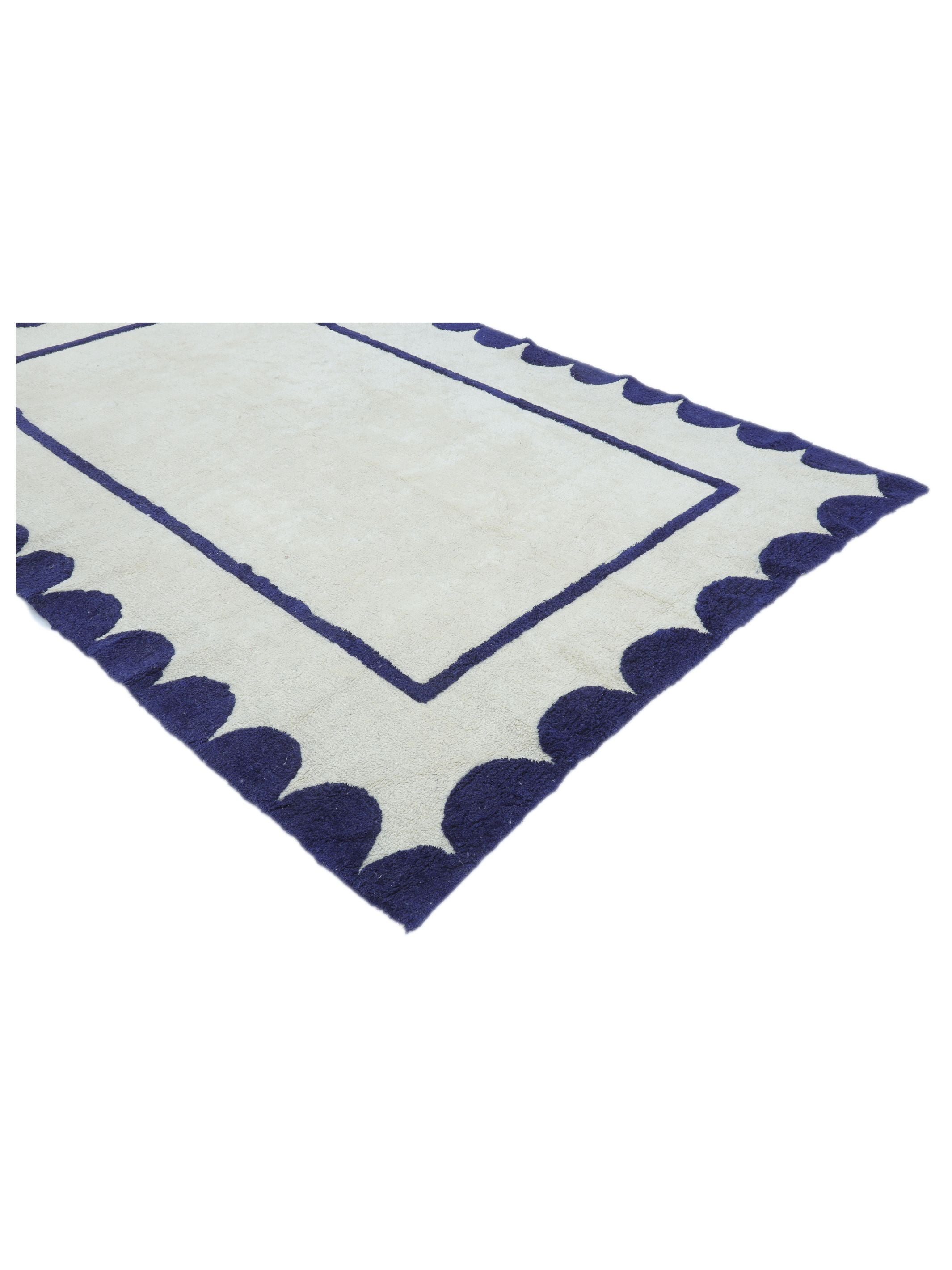 Dark Blue Scallop Rug LAST PIECE - 160x230cm