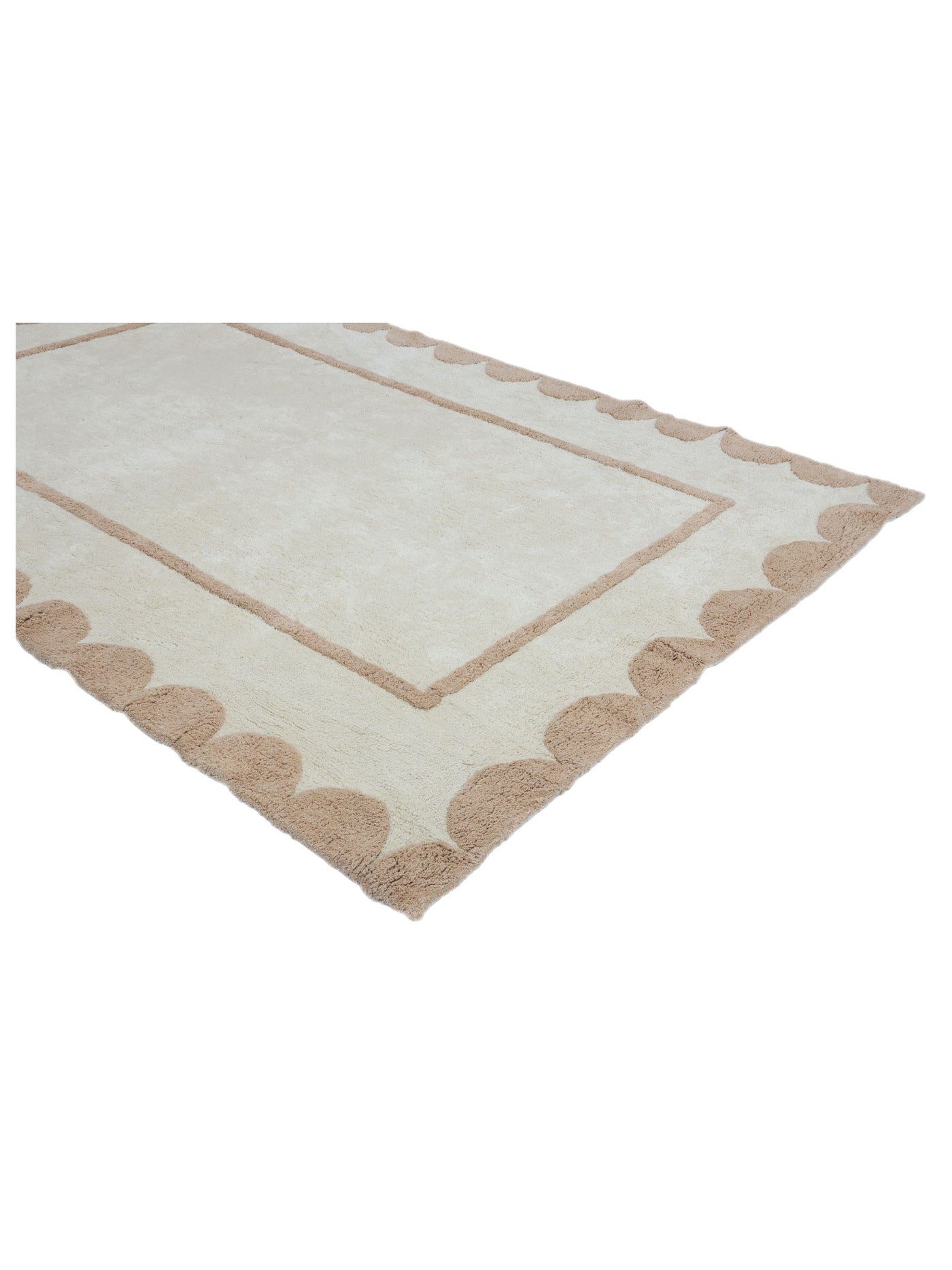 Dusty Coral Scallop Rug