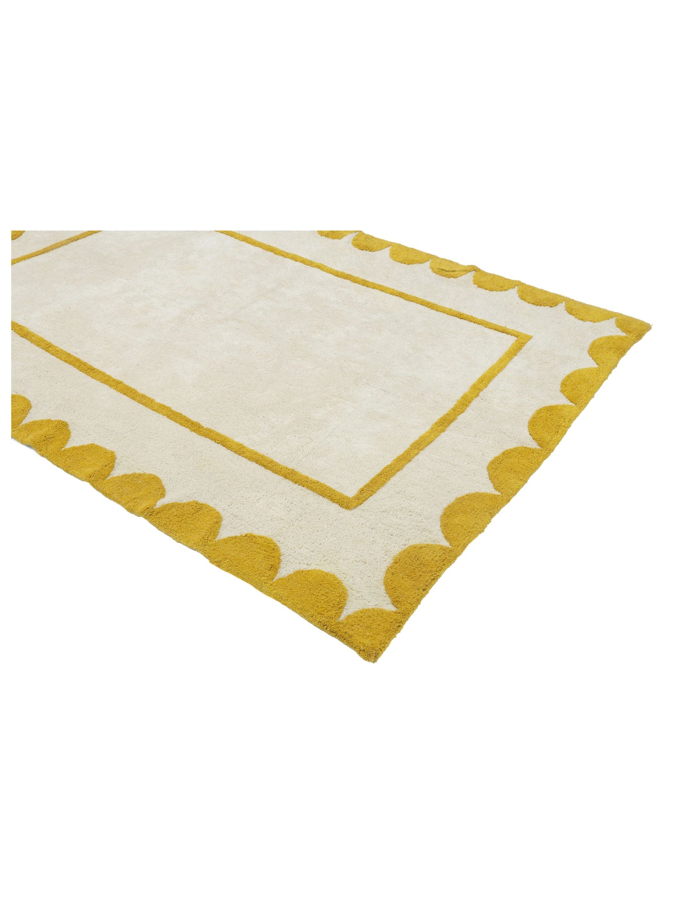 Mustard Yellow Scallop Rug