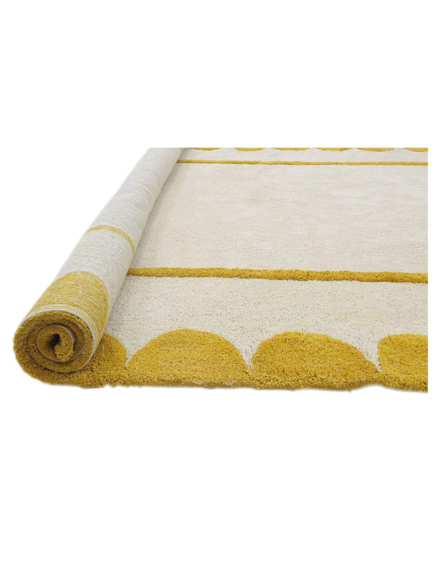 Mustard Yellow Scallop Rug