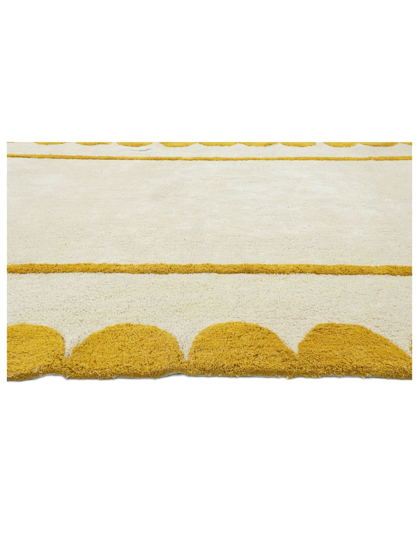 Mustard Yellow Scallop Rug