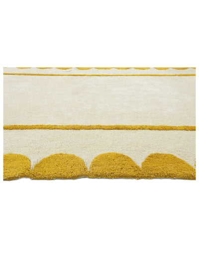 Mustard Yellow Scallop Rug