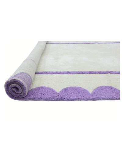 Lavender Purple Scallop Rug