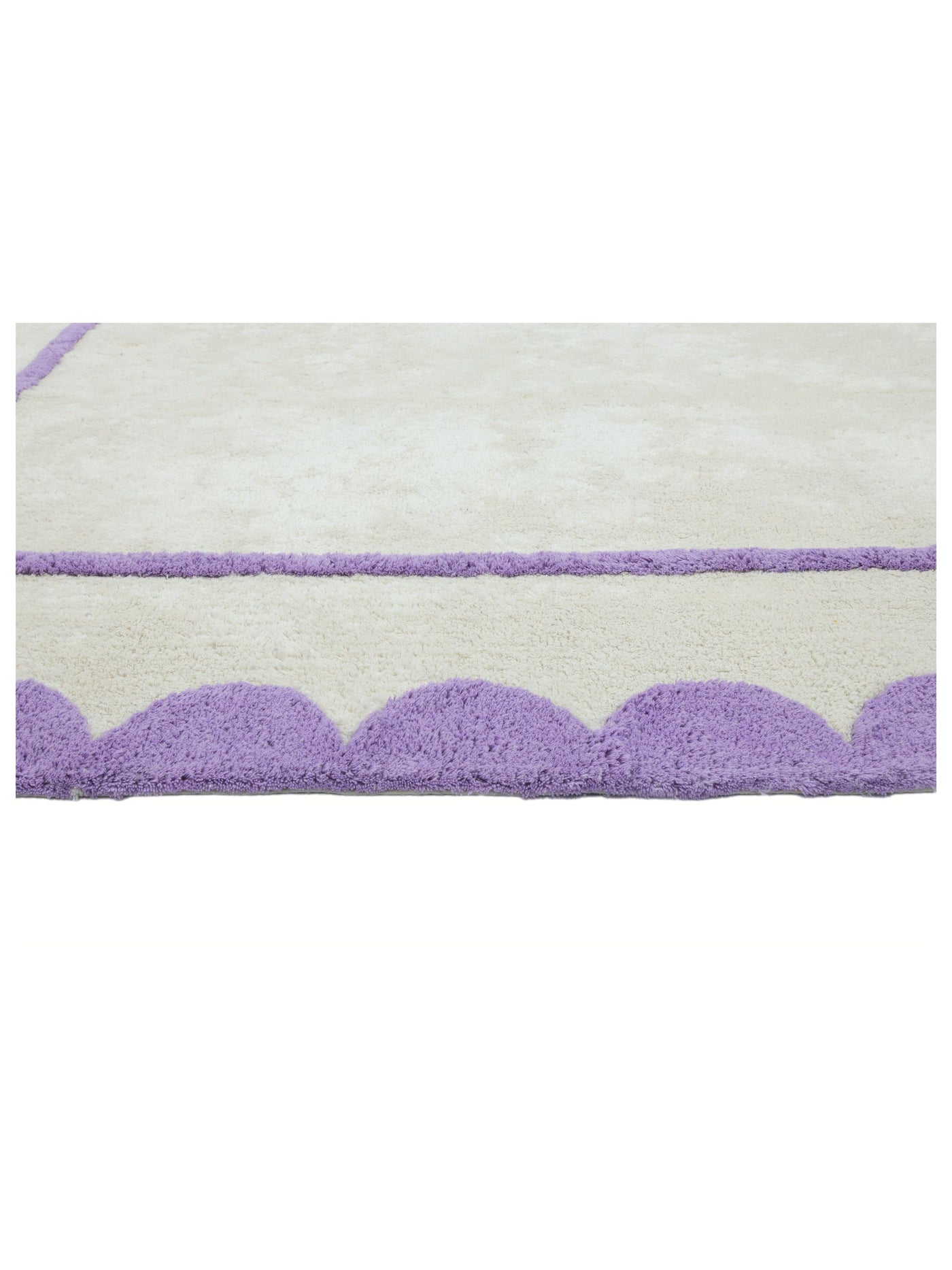 Lavender Purple Scallop Rug