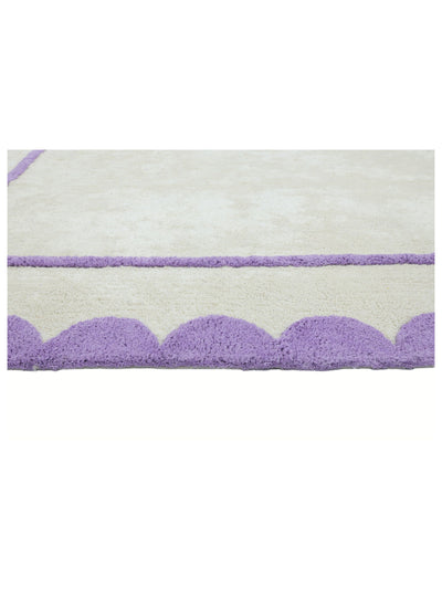 Lavender Purple Scallop Rug