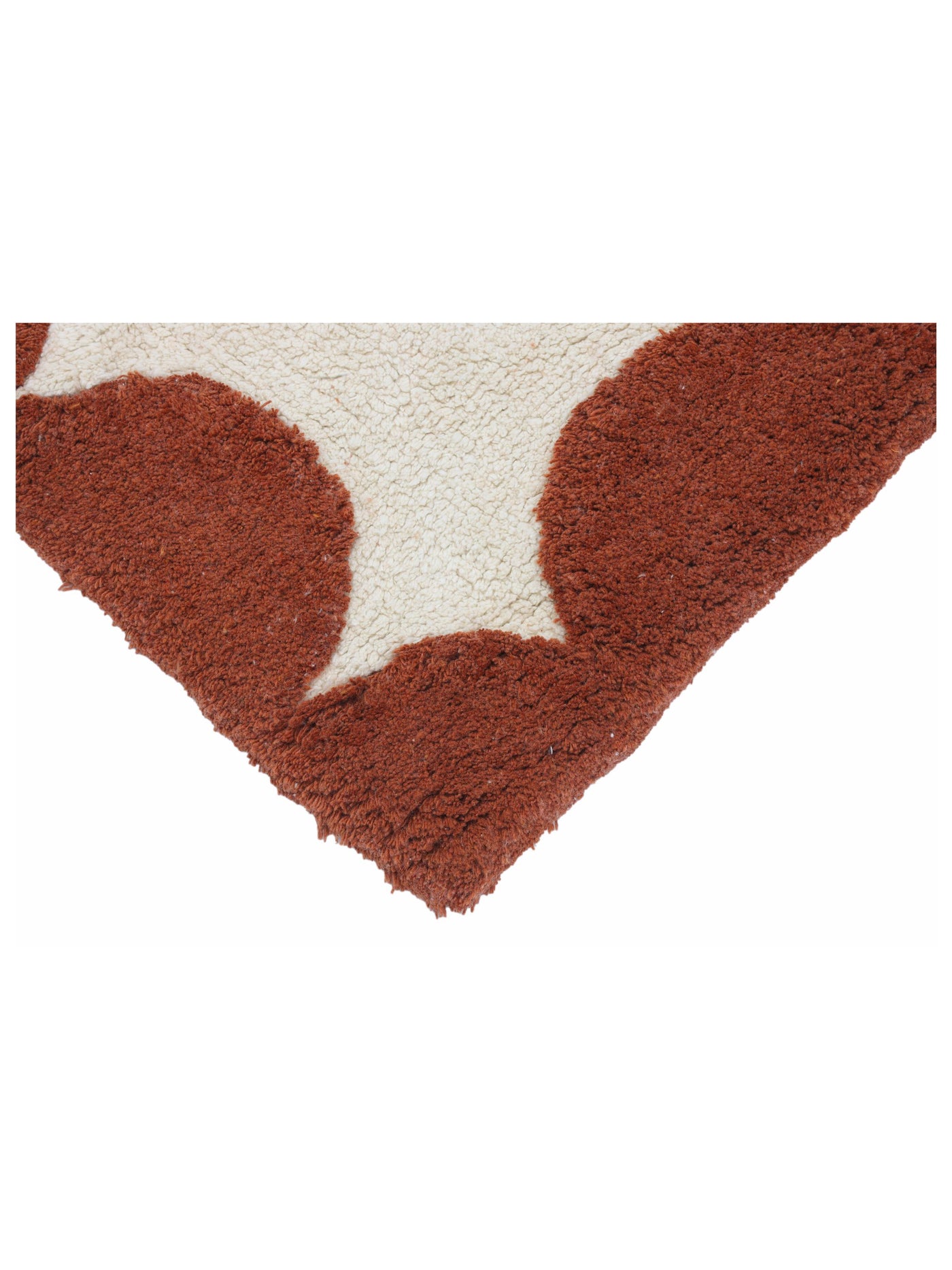 Rust Brown Scallop Rug