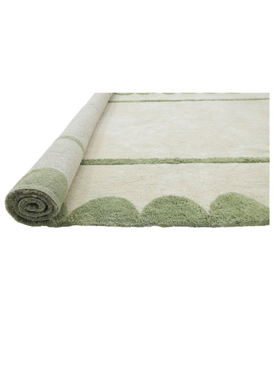 Sage Green Scallop Rug