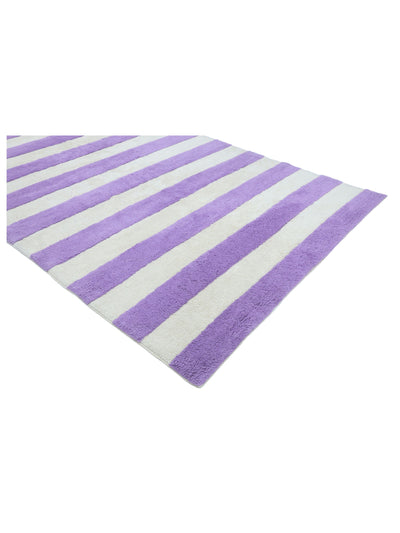 Lavender Purple Stripe Rug