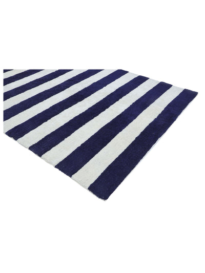 Dark Blue Stripe Rug