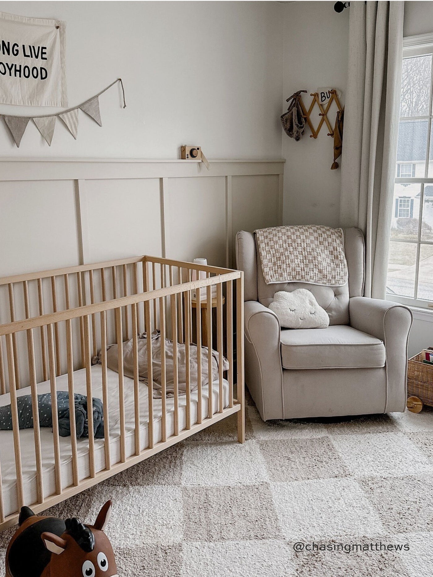 Taupe Checker Rug