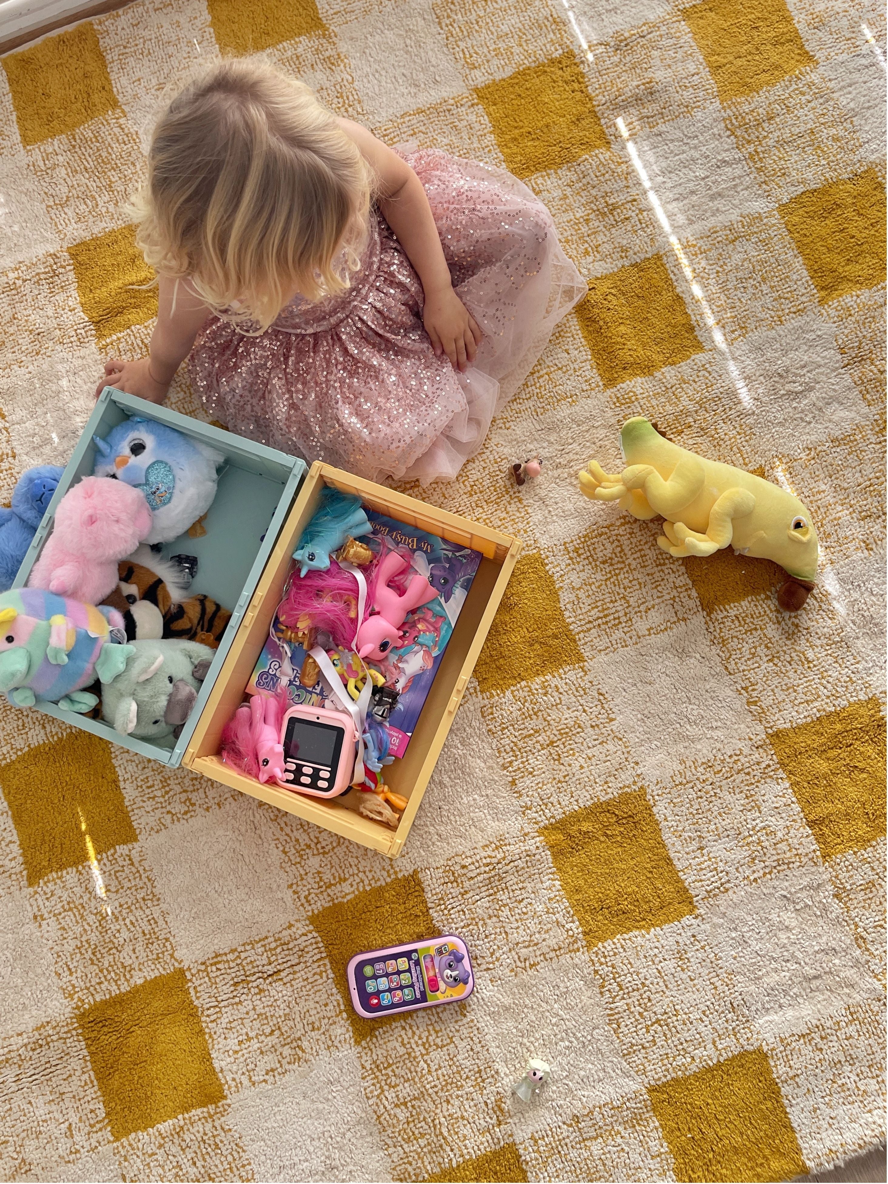 Gingham Rug - Mustard